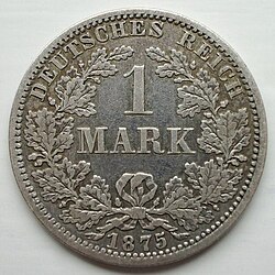 Moneda de 1 marco de 1875