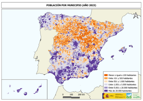 Población por municipio en España