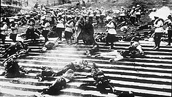 Escena de la película El acorazado Potemkin