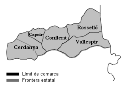 Comarcas del Rosellón según Norbert Font i Sagué