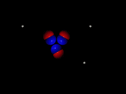 Representación tridimensional del átomo de litio