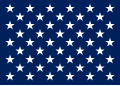 Actual bandera de proa de los Estados Unidos
