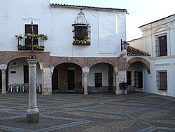 Detalle arquitectónico de la Plaza Chica de Zafra