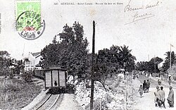 Puente y estación en Saint Louis hacia 1902