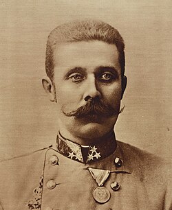Retrato fotográfico del archiduque Francisco Fernando, heredero del Imperio austrohúngaro.