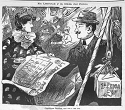 Ilustración histórica de Lerroux en Barcelona