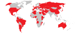 Mapa de viajes oficiales internacionales