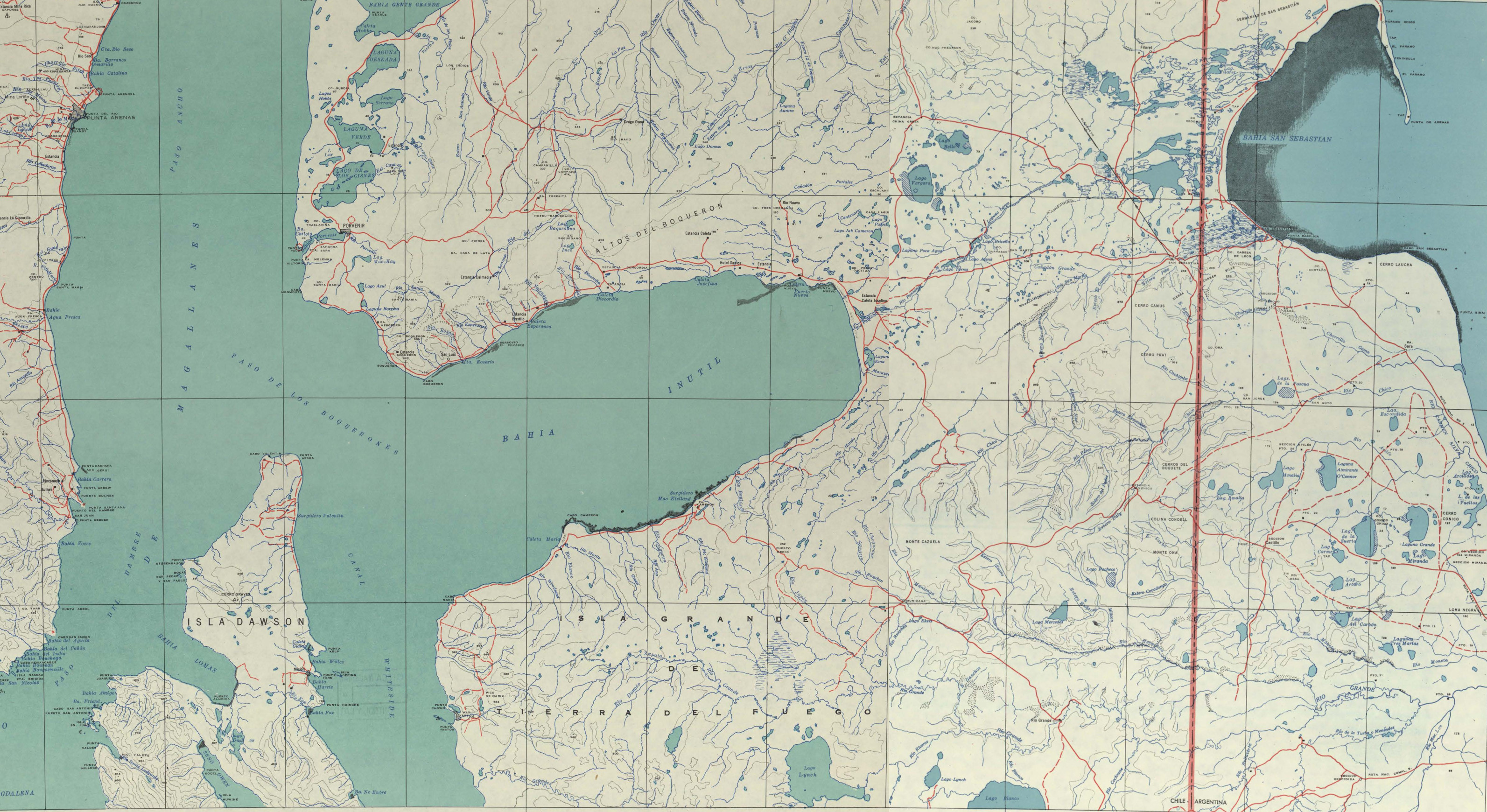 Mapa topográfico de la zona