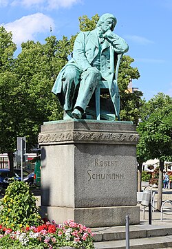 Monumento de Robert Schumann en Zwickau