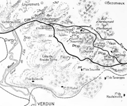 Esquema de la contraofensiva francesa del 24 de octubre de 1916