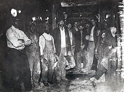 Mineros de arcilla a principios del siglo XX