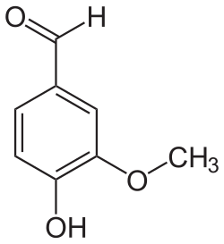 Fórmula química de la vainillina
