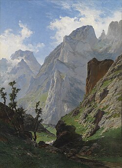 La canal de Mancorbo en los Picos de Europa, óleo sobre lienzo, 1876