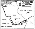 Mapa de la frontera lingüística en el Primer Imperio