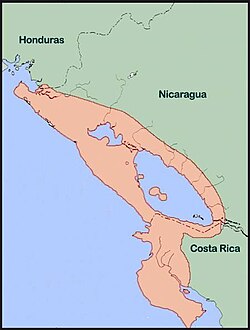 Representación cartográfica del antiguo territorio indígena de Kwawkapolkan