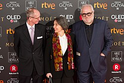 José Luis López-Linares a la derecha en los Premios Goya de 2018