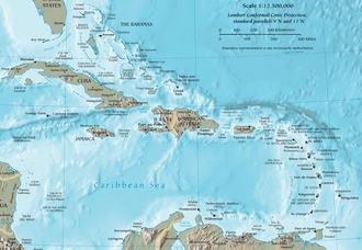 Mapa político del Caribe
