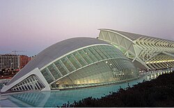 L'Hemisfèric en la Ciudad de las Artes y de las Ciencias en Valencia, España