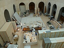 Patio sur durante las obras