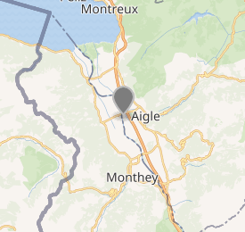 Mapa de localización del centro en Aigle