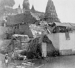 Representación de la purificación de cadáveres en la India.