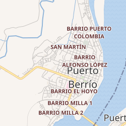 Mapa geográfico de Puerto Berrío