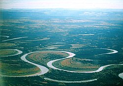Brazos muertos del río Nowitna en Estados Unidos.