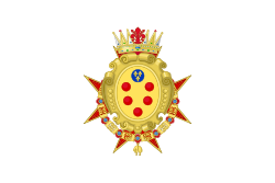 Bandera histórica utilizada en el Gran Ducado de Toscana entre los años 1562 y 1737.