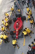Zona de boxes de la Scuderia Ferrari