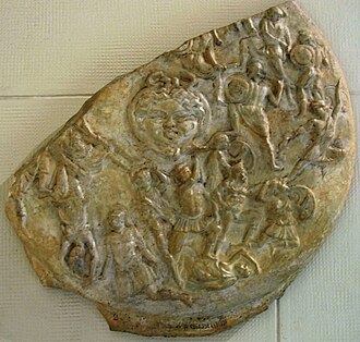 Copia del escudo de Atenea Pártenos resguardada en el Museo Pushkin de Moscú