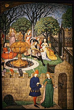Maximiliano y María en un jardín
