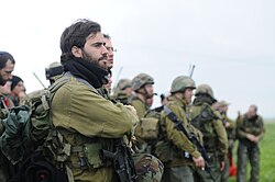 Reservistas israelíes en formación
