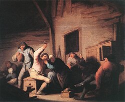 Campesinos en una taberna de Adriaen van Ostade