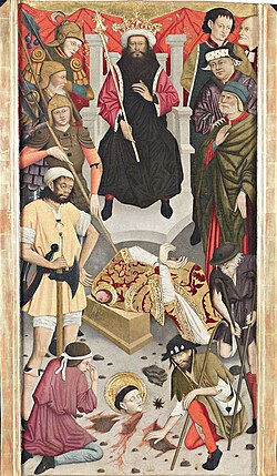 Tabla de la Decapitación de san Baudilio procedente del retablo de San Baudilio.