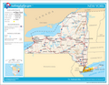 Mapa detallado del estado de Nueva York