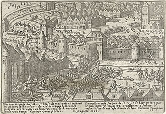 Mapa e información del Sitio de Lier de 1582