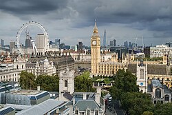 Mapa e imagen representativa del Gran Londres