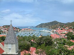 Vista general de Gustavia, capital de San Bartolomé