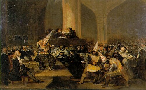 Cuadro histórico sobre un tribunal de la Inquisición