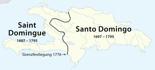 División colonial de la isla de Santo Domingo tras el inicio de la colonización francesa