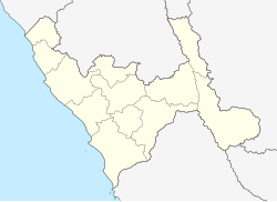 Mapa de la ubicación de Trujillo en el Departamento de La Libertad