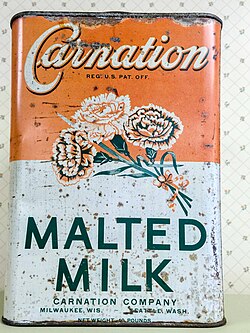 Envase histórico de Leche Carnation.