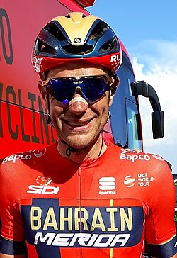 Fotografía del ciclista italiano Damiano Caruso