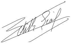 Firma de Édith Piaf