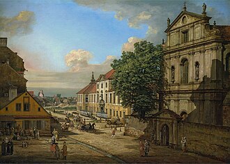 Vista de Varsovia pintada por Bellotto en 1775