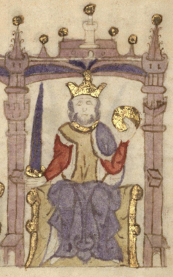 Ilustración histórica del rey Alfonso I de Portugal