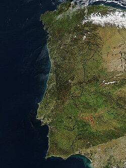 Cicatrices de incendios forestales en Portugal