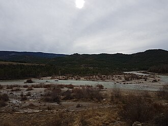Vista del cauce del río Guarga