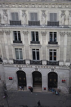 Agencia central de la Société Générale en el bulevar Haussmann