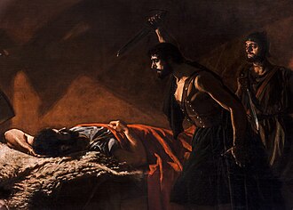 La muerte de Viriato, cuadro pintado por José Villegas Cordero en 1890